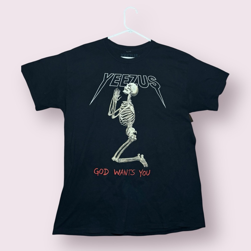 Kanye West Yeezus rap tee God Wants You 2013 Tour Style Shirt Size Large